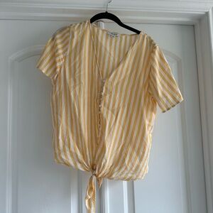 Yellow and white striped blouse!